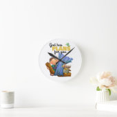 Noah und Ark Bible gießt Kids Wall Clock Runde Wanduhr (Zuhause)