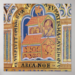 Noah und Ark, Detail eines der Panels Verduner Poster