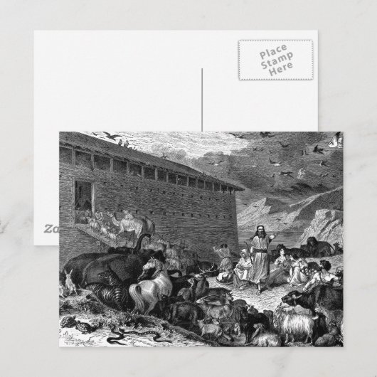 Noah und die Arche Postkarte (Vorne/Hinten)