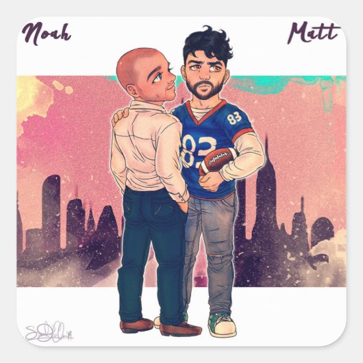Noah und Matt Sticker (Vorderseite)