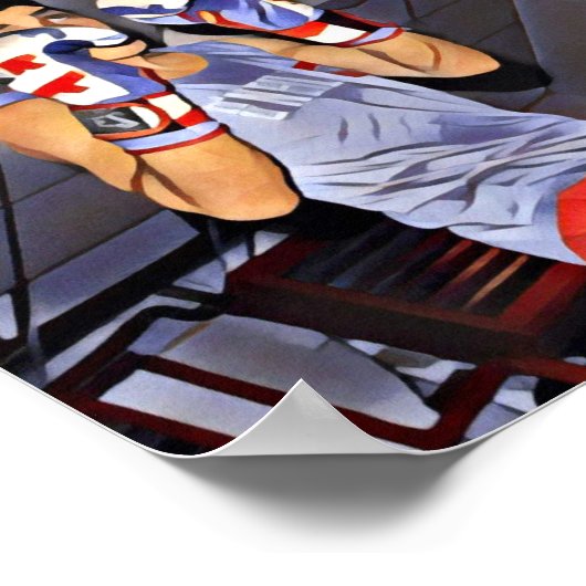 Noah Vintag Boxing Training Poster (Ecke)