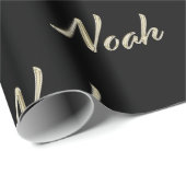Noah Vorname Name edles Geschenkpapier Papier (Rolleneckpunkt)