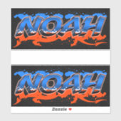 Noah Vorname Name Graffiti Aufkleber Sticker (Blatt)