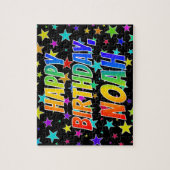 "NOAH" Vorname, Spaß "GLÜCKLICHER GEBURTSTAG" Puzzle (Vertikal)