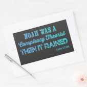 Noah war eine Verschwörungstheoretikerin Rechteckiger Aufkleber (Umschlag)