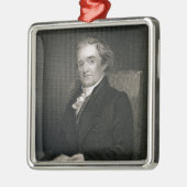 Noah Webster (1758-1843) graviert von Frederick W. Silbernes Ornament (Links)