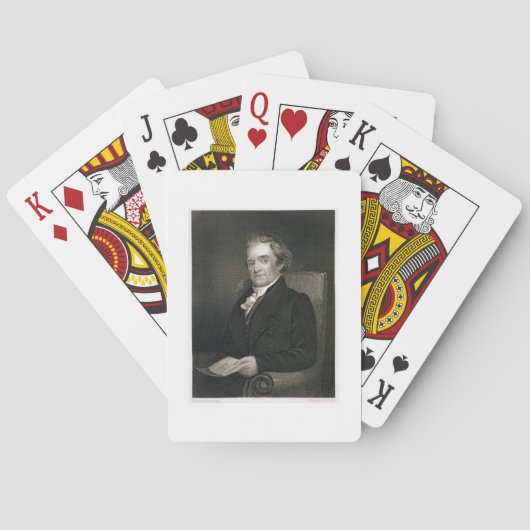 Noah Webster (1758-1843) graviert von Frederick W. Spielkarten (Rückseite)