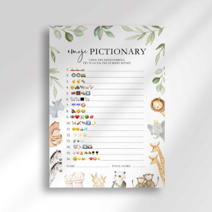 Noahs-Arch-Baby-Shower-Emoji-Spiel Einladung