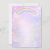 Noahs Arche Baby Sprinkle Glitter Regenbogen Einladung (Rückseite)