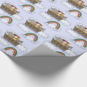 Noahs Arche-Babyparty Geschenkpapier (Ecke)