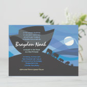 Noahs Arche-Bar-Schläger Mitzvah Einladung laden (Stehend Vorderseite)