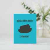 Noahs Arche-christliches Wortspiel Postkarte (Stehend Vorderseite)