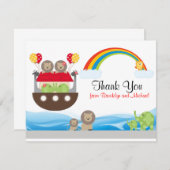 Noahs Arche danken Ihnen zu kardieren Dankeskarte (Vorne/Hinten)