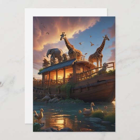 Noahs Arche der Hoffnung Dankeskarte (Vorne/Hinten)