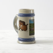 Noahs Arche-Diorama Stein Bierglas (Vorderseite Links)