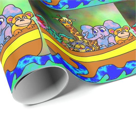 Noahs Arche Geschenkpapier (Rolleneckpunkt)