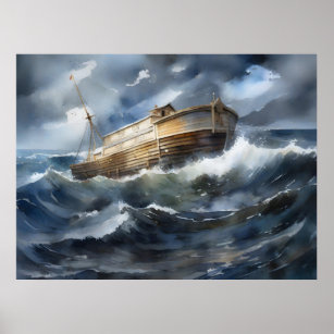 Noahs Arche im Sturmmeer Poster