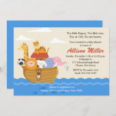 Noahs Arche-Jungen-oder Mädchen-Babyparty Einladung (Vorne/Hinten)