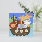 Noahs Arche kundengebundene Einladung (Stehend Vorderseite)