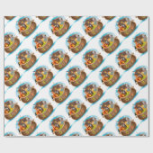 Noahs Arche mit Dschungel-Tieren Geschenkpapier (Flach)