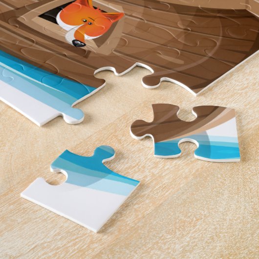 Noahs Arche mit Dschungel-Tieren Puzzle (Seite)