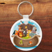 Noahs Arche mit Junglebewesen Schlüsselanhänger (Vorderseite)