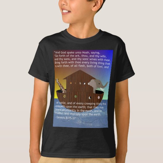 Noahs Arche (mit Scripture) scherzte T - Shirt (Vorderseite)
