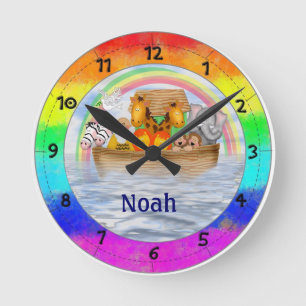 Noahs Arche-personalisierte Wand-Uhr Runde Wanduhr