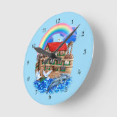 Noahs Arche Runde Wanduhr (Winkel)