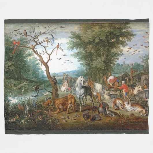 Noahs" Arche-Tier-Vogel-Tier-Fleece-Decke Fleecedecke (Vorderseite (Horizontal))