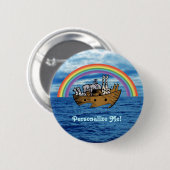 Noahs Arche u. Regenbogen Button (Vorne & Hinten)