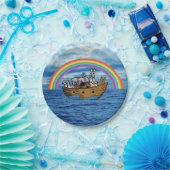Noahs Arche u. Regenbogen Pappteller (Party)