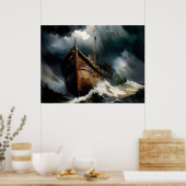 Noahs Arche überlebt den Sturm Poster (Küche)