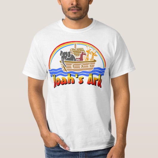 Noahs Arche und Regenbogen T-Shirt (Vorderseite)