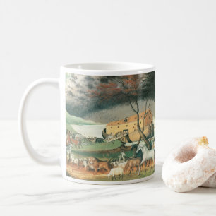 Noahs Arche von Edward Hicks, Vintage Folk Art Kaffeetasse