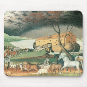 Noahs Arche von Edward Hicks, Vintage‑Folk‑Art Mousepad