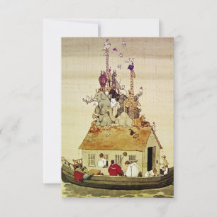„Noahs Arche“ von W Heath Robinson Dankeskarte