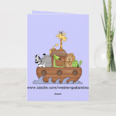 Noah's Ark Animals Boy Happy Birthday Card Karte (Rückseite)