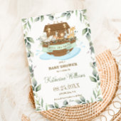 Noah's Ark Animals Greenery Baby Dusche neutral Save The Date