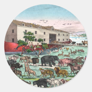 Noahs Ark-Aufkleber Runder Aufkleber