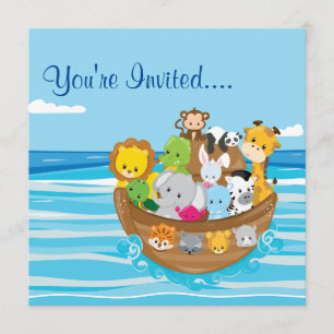 Noah's Ark   Baby Animals   Einladung am Platz