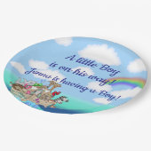 Noahs Ark Baby Duwer Gefallen Pappteller (Schrägansicht)