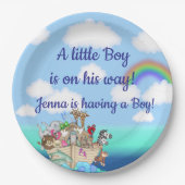 Noahs Ark Baby Duwer Gefallen Pappteller (Vorderseite)