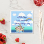 Noahs Ark Baby Duwer Gefallen Serviette (Beispiel)