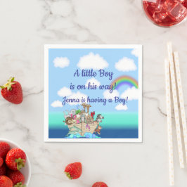 Noahs Ark Baby Duwer Gefallen Serviette