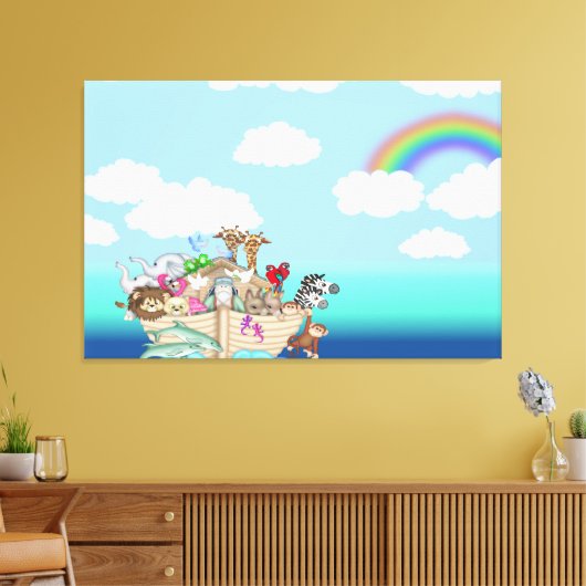 Noahs Ark Baby Kinderzimmer Art Wall Leinwand (Insitu (Wohnzimmer))