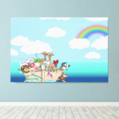 Noahs Ark Baby Kinderzimmer Art Wall Leinwand (Insitu (Holzboden))