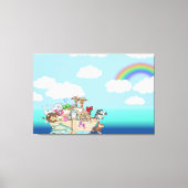 Noahs Ark Baby Kinderzimmer Art Wall Leinwand (Vorderseite)