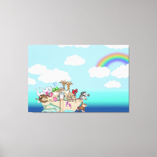Noahs Ark Baby Kinderzimmer Art Wall Leinwand (Vorderseite)
