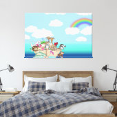 Noahs Ark Baby Kinderzimmer Art Wall Leinwand (Insitu (Schlafzimmer))